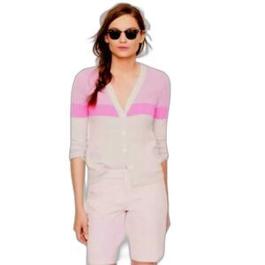 J. Crew Pink Seersucker Bermuda Shorts, Sz 8, Tailored, Coastal, Preppy, Low Fit
